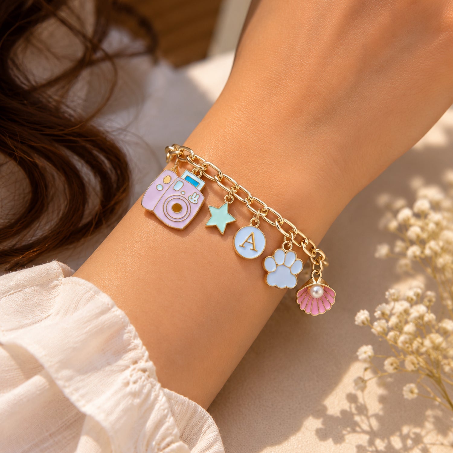 Personalised Enamel Charm Bracelet Rakhi