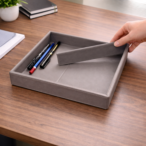 Elan Leather Organiser Tray
