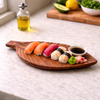 Carved Wooden Leaf Platter