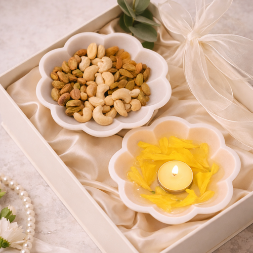 Bloom Marble Urli Bowl - 6 inches