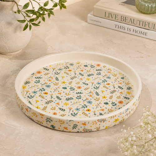 Wildflower Stoneware Accent Tray