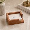 Teak Wood Card Holder