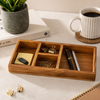 Teak Wood Desk Organiser Tray
