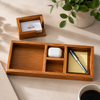 Teak Wood Desk Organiser Tray