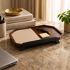 Elevated Wooden Desk & Valet Tray
