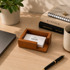 Teak Wood Card Holder