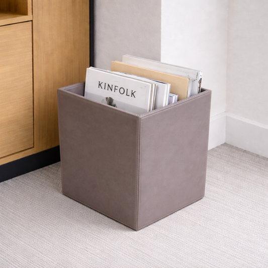 Elan Leather Dustbin/Organiser