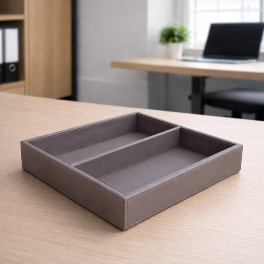 Elan Leather Organiser Tray