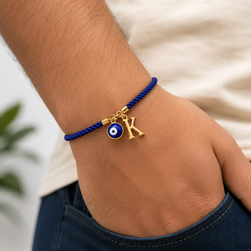 Personalised Evil Eye Initial Rakhi | Keepsake Rakhi