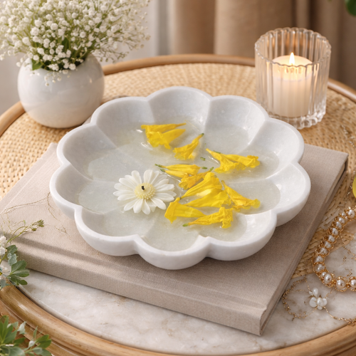 Bloom Marble Urli Bowl - 9 inches