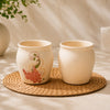 Stoneware Peacock Kulhad Cups - Set of 2
