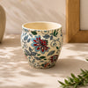 Blue Floral Stoneware Kulhad Cups - Set of 2