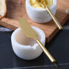 Marble Bowls with Brass Knife - Set of 2