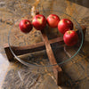 Glass Fruit Bowl with Wooden Stand