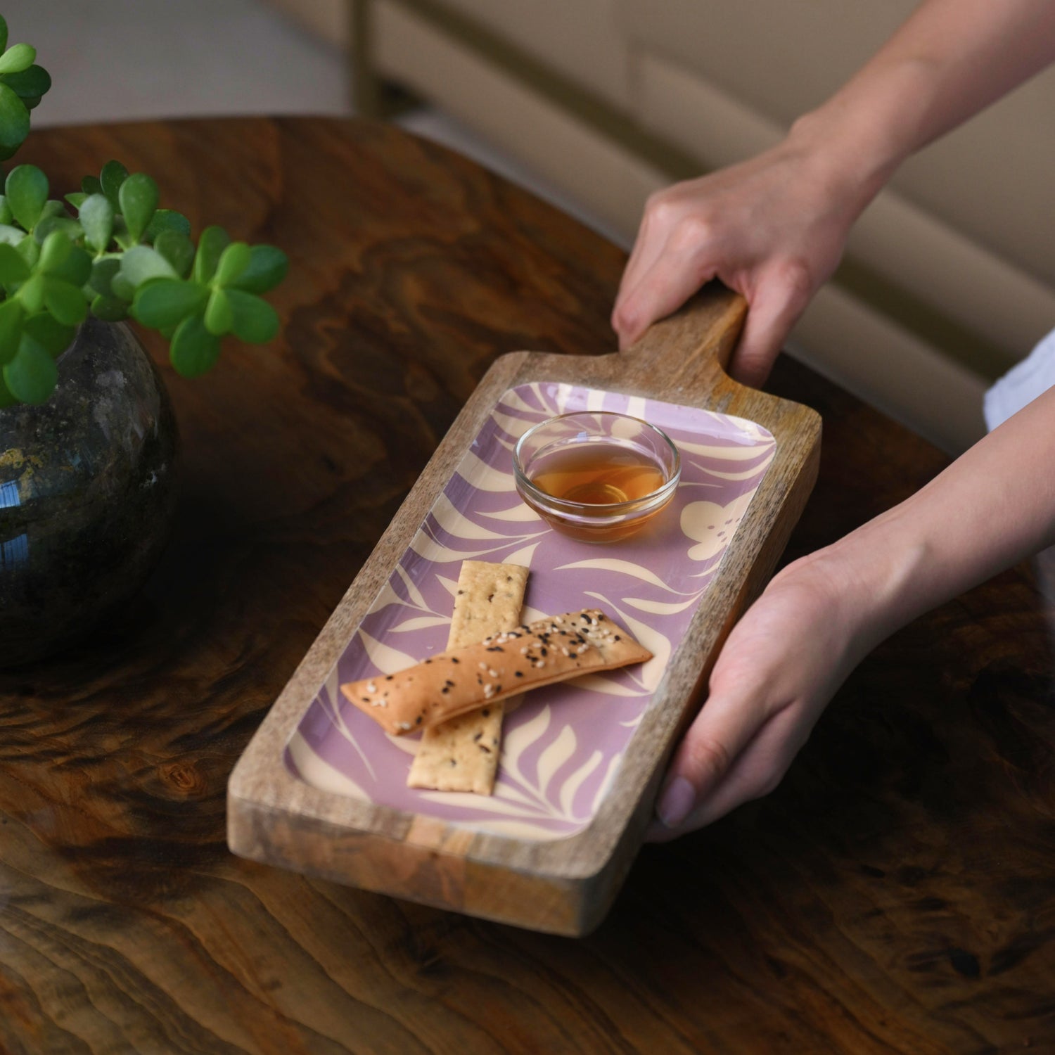 Lavender Fields Wood Platter