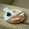 Round Marble & Wood Cheese Board