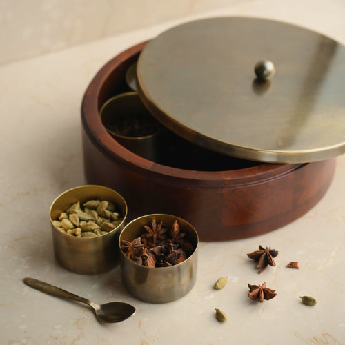 Wooden Masala Box