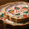 Botanical Bliss Enamel & Wood Platter – 8"