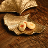Gingko Leaf Brass Platter - Set of 2