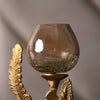 Fern & Dragonfly Gold Candle Holder