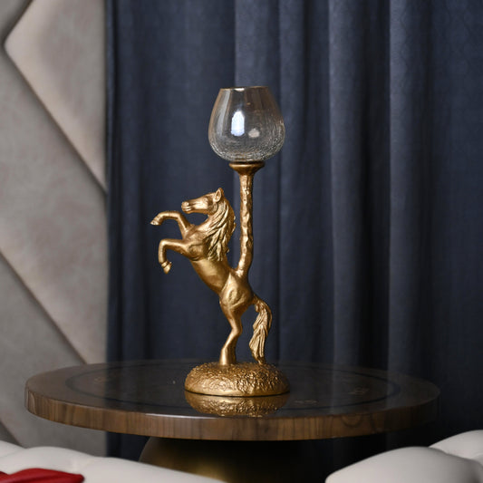 Regal Horse Candle Holder