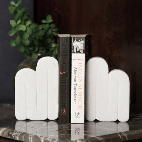 Wave Marble Bookend