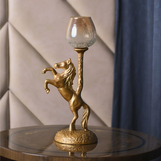 Regal Horse Candle Holder