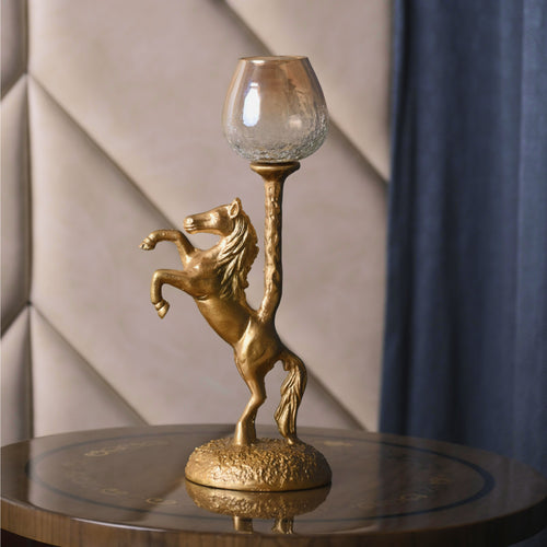 Regal Horse Candle Holder