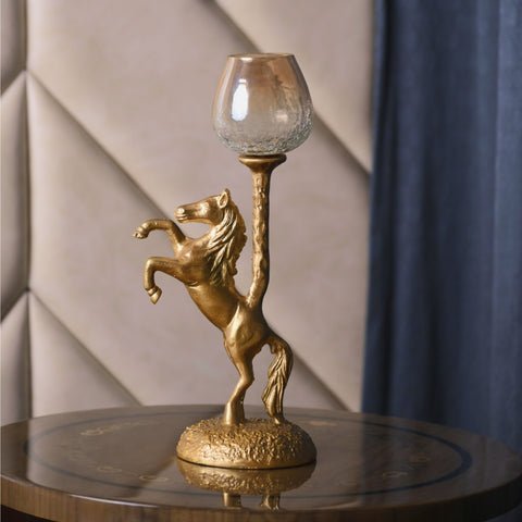 Regal Horse Candle Holder