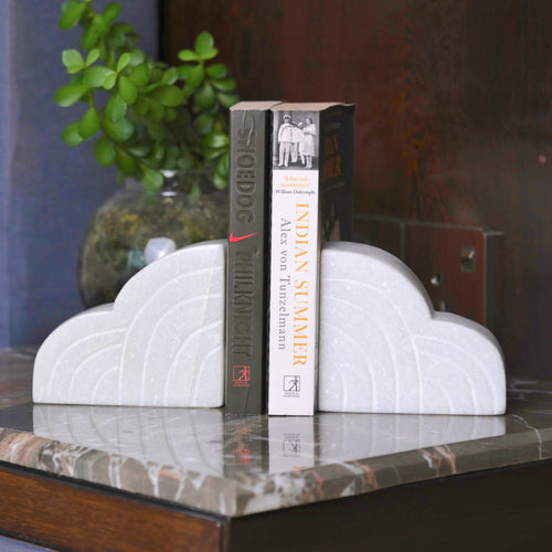 Rainbow Marble Bookend