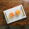 Handcrafted Marble Tray with Brass Handles