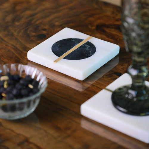 Green Marble Coaster - Set of 2