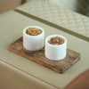 Dual Marble Condiment Bowls - Set of 3