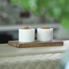 Dual Marble Condiment Bowls - Set of 3