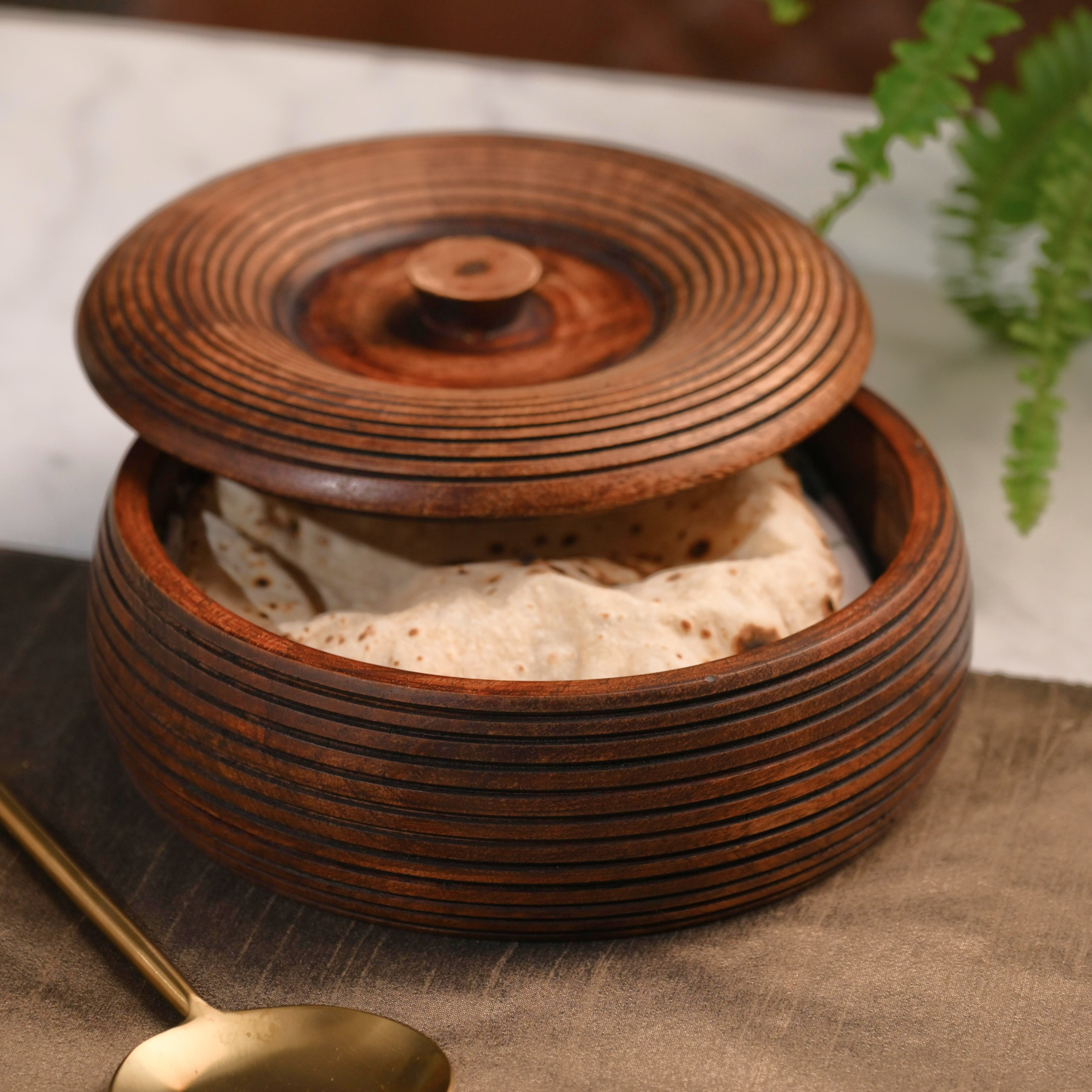 Handcrafted Wooden Roti Box – Nuvasa Living