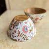 Flora Enamel and Wood Bowl - Single