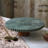 Green Marble Cake Platter