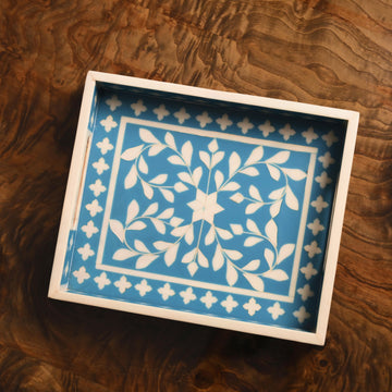 Mughal Floral Inlay Tray