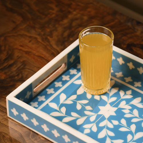 Mughal Floral Inlay Tray
