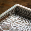 Ivory Bloom Serving Tray