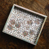 Ivory Bloom Serving Tray