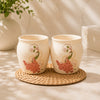 Stoneware Peacock Kulhad Cups - Set of 2