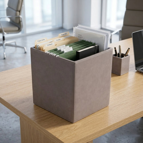 Elan Leather Organiser/Dustbin