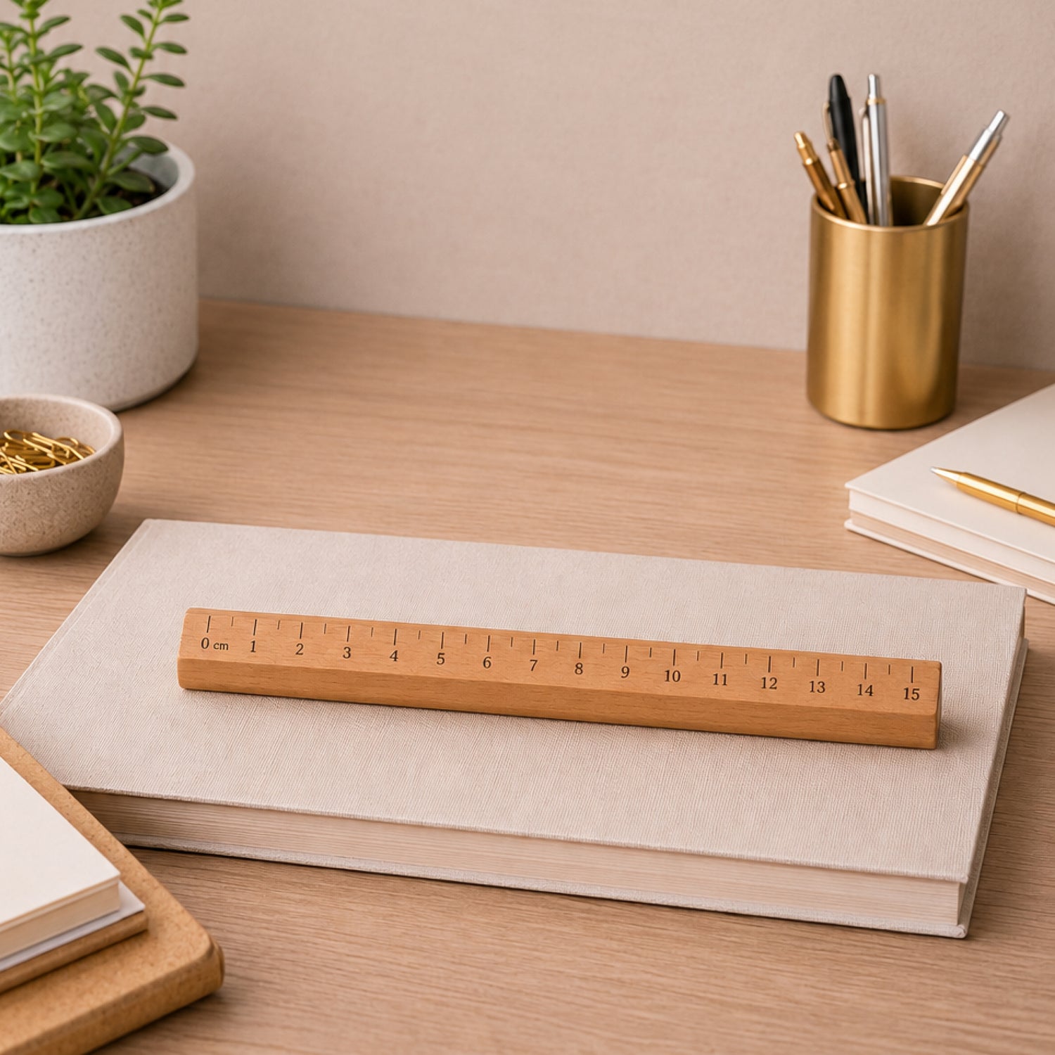 Handcrafted Teak Wood Ruler