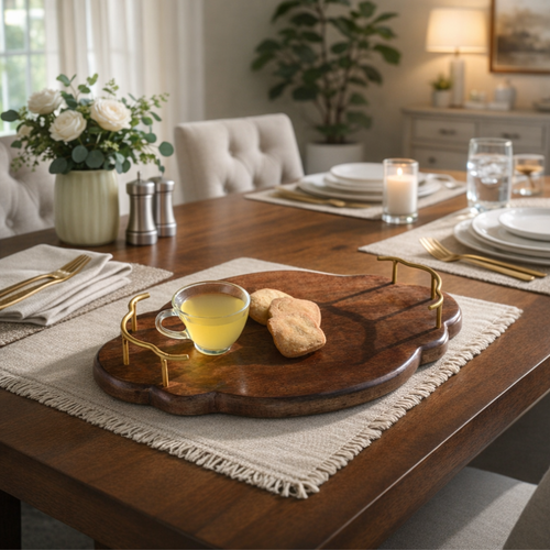 Contour Wooden Organiser Tray
