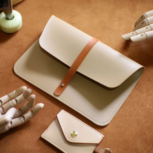 Minimal Leather Laptop Sleeve & Document Folder